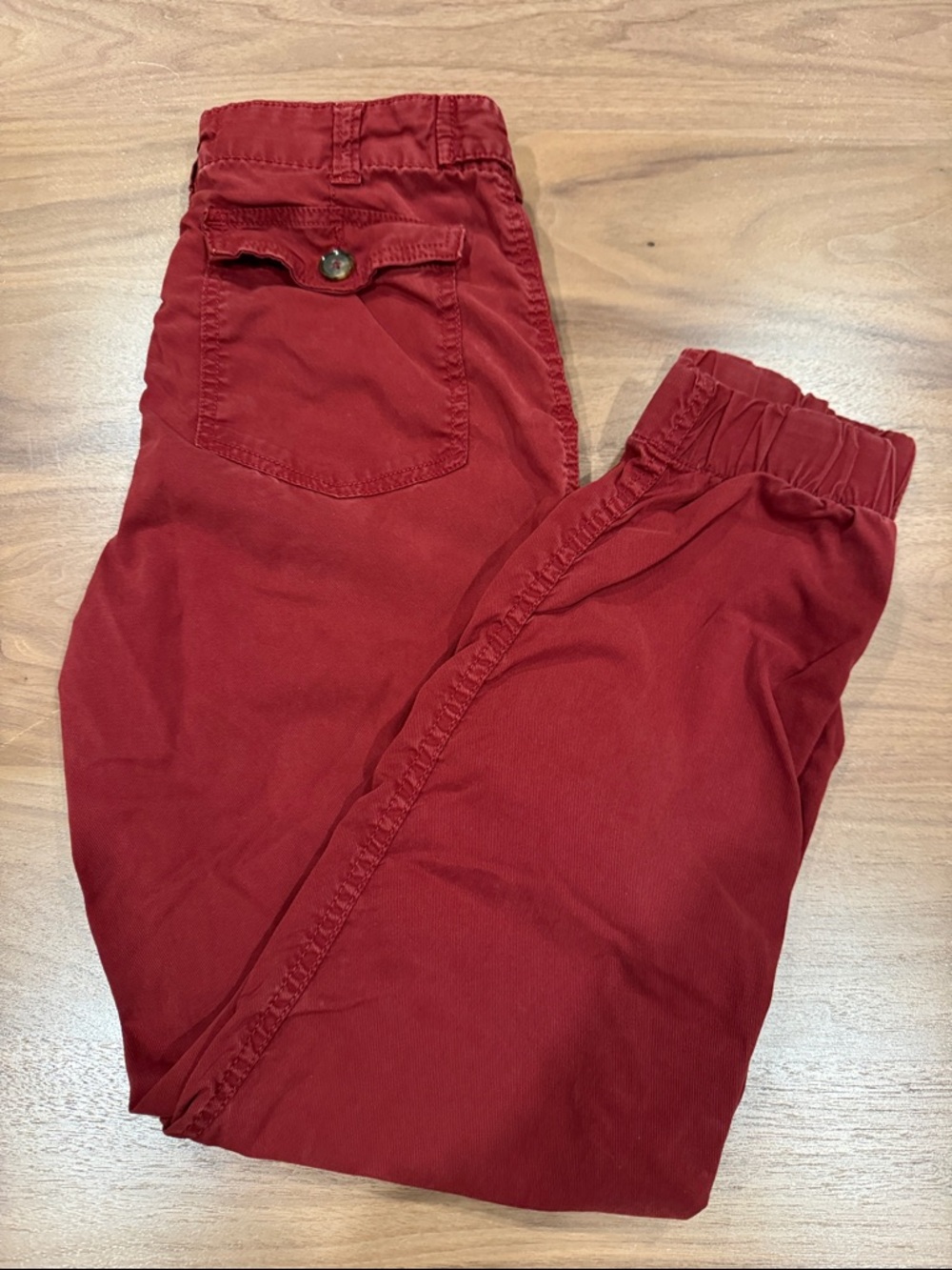 Anthropologie Red Cargo Jogger Pants – Relaxed Fit Utility Pants – Size 25 - Picture 2 of 8